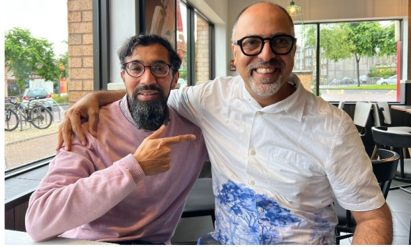 HRH Prince Amjid with Master Mind Meiraj Hussain, Corporate Head, UAE.